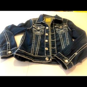 Jean jacket with Crystal/ rhinestone buttons